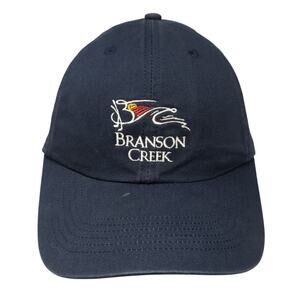 Branson Creek Slideback Baseball Cap Blue One Size Adjustable Embroidered Texace